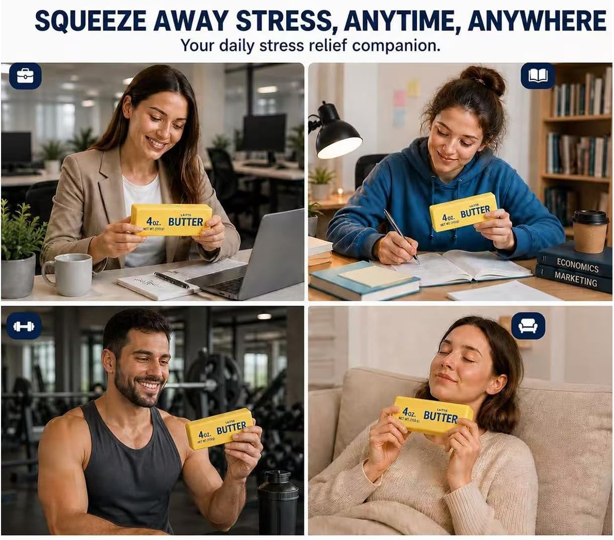 Butter Stick Stress Relievers