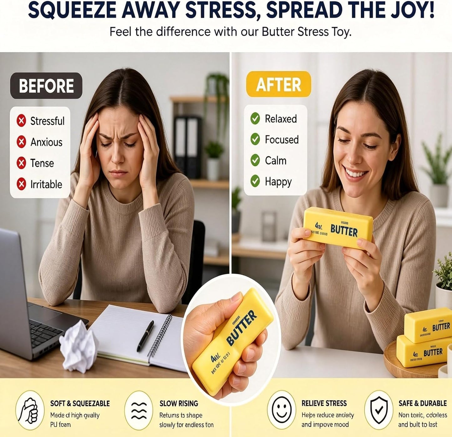 Butter Stick Stress Relievers