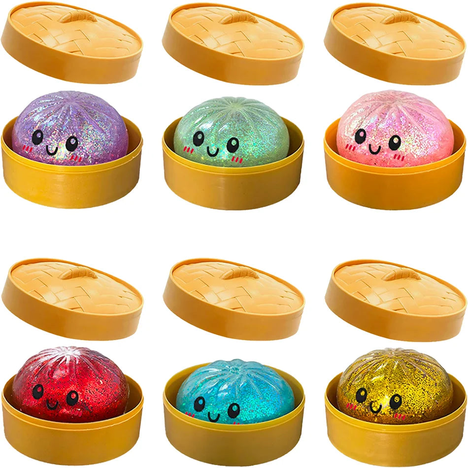 Glittery Sensory Squish Dumplings