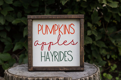 Pumpkins Apples Hayrides