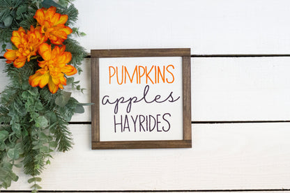 Pumpkins Apples Hayrides