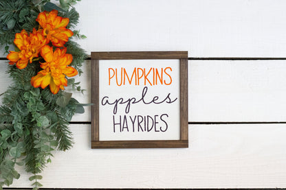Pumpkins Apples Hayrides