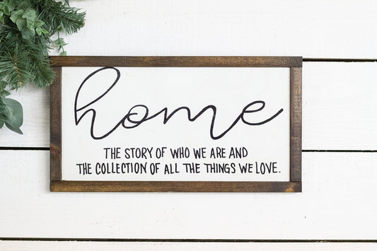 home the story of who we are and the collection of all the things we love