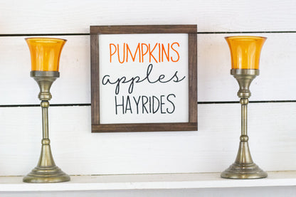 Pumpkins Apples Hayrides